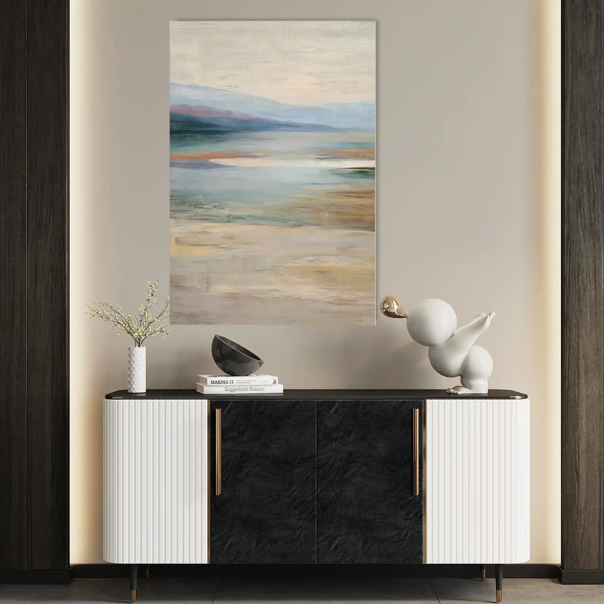 Abstract 1789 Canvas Art 18" x 24" / 45 x 60 cm / Black