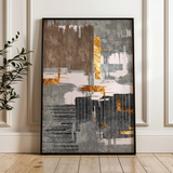 Abstract 179 Canvas Art 18" x 24" / 45 x 60 cm / Black