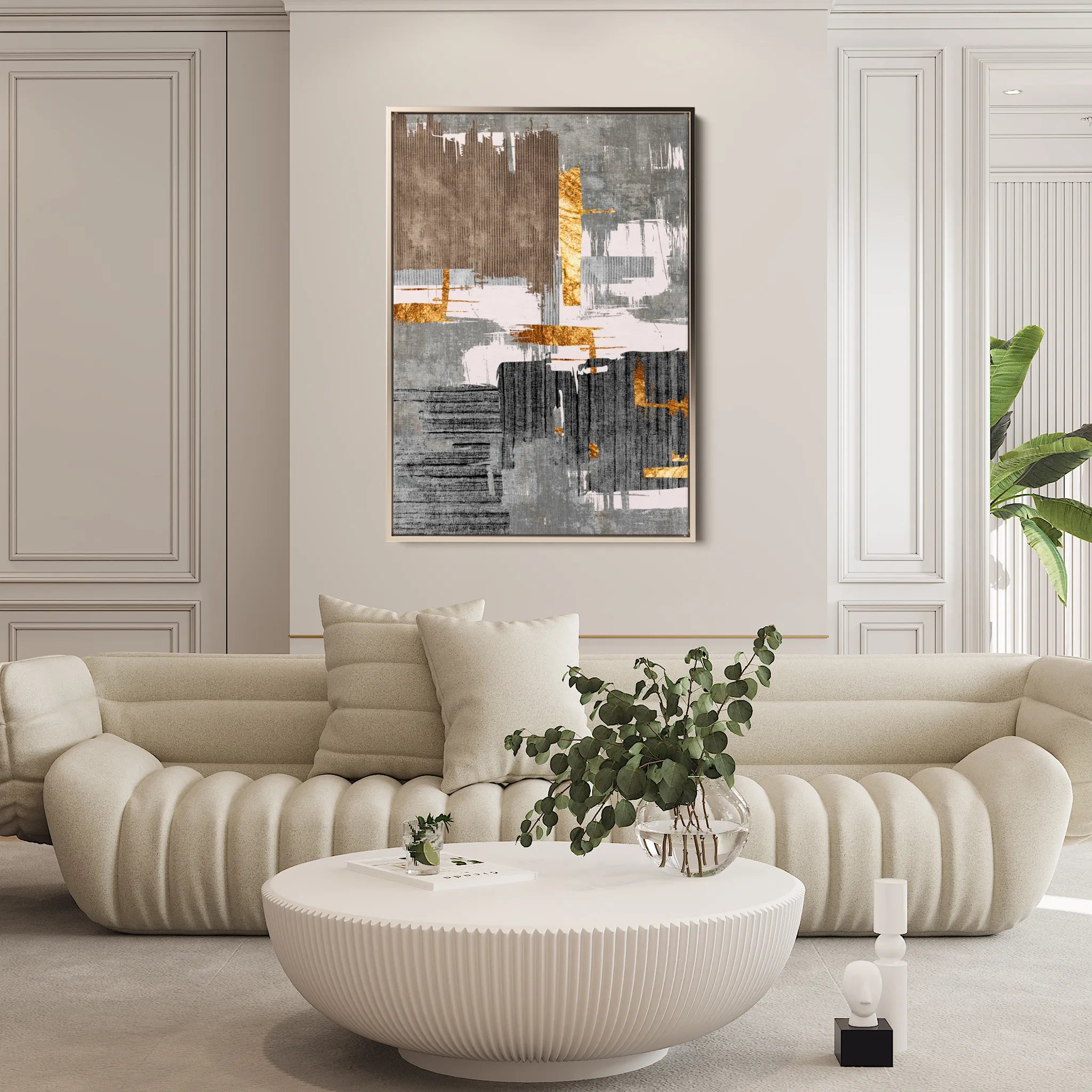 Abstract 179 Canvas Art 18" x 24" / 45 x 60 cm / Black