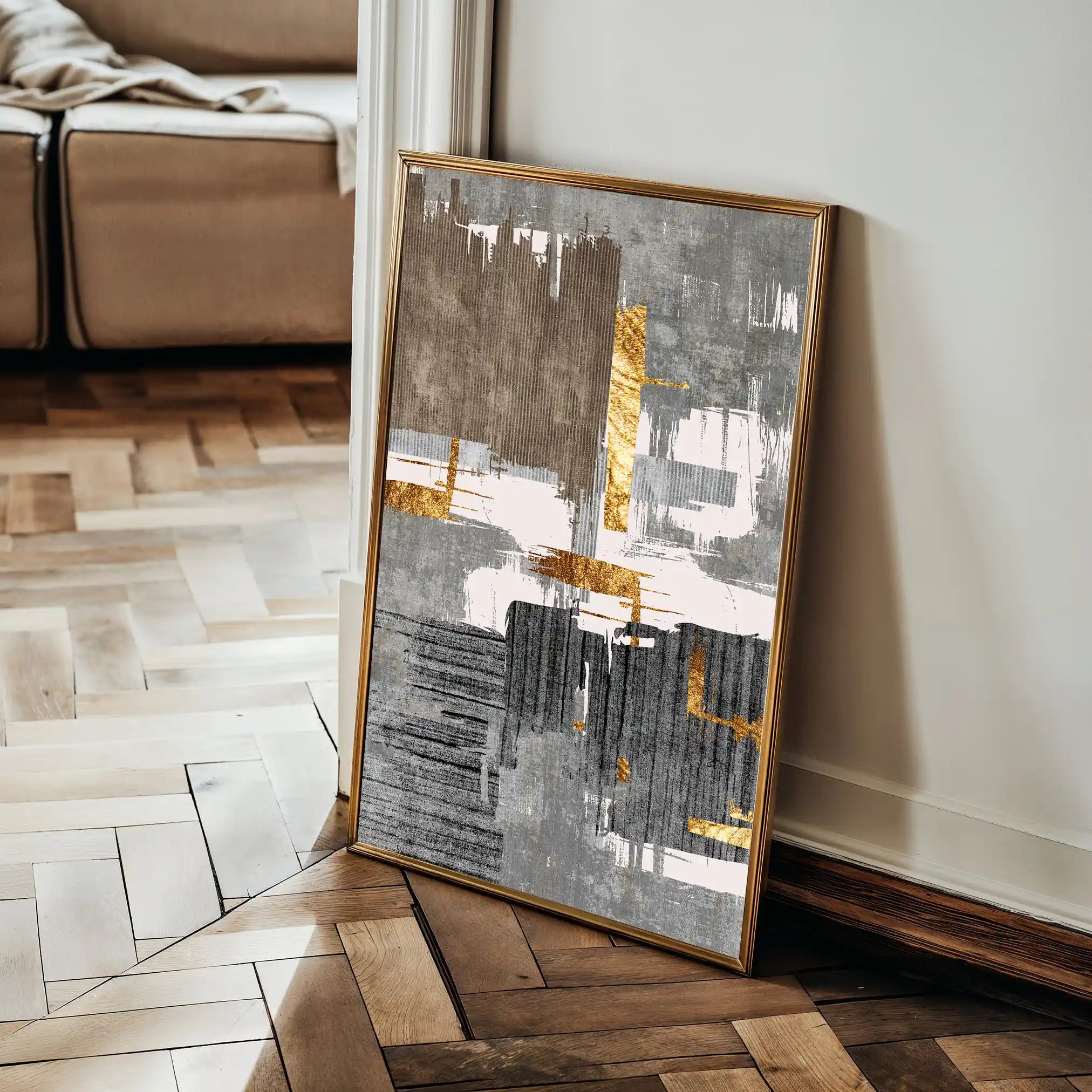 Abstract 179 Canvas Art 18" x 24" / 45 x 60 cm / Black