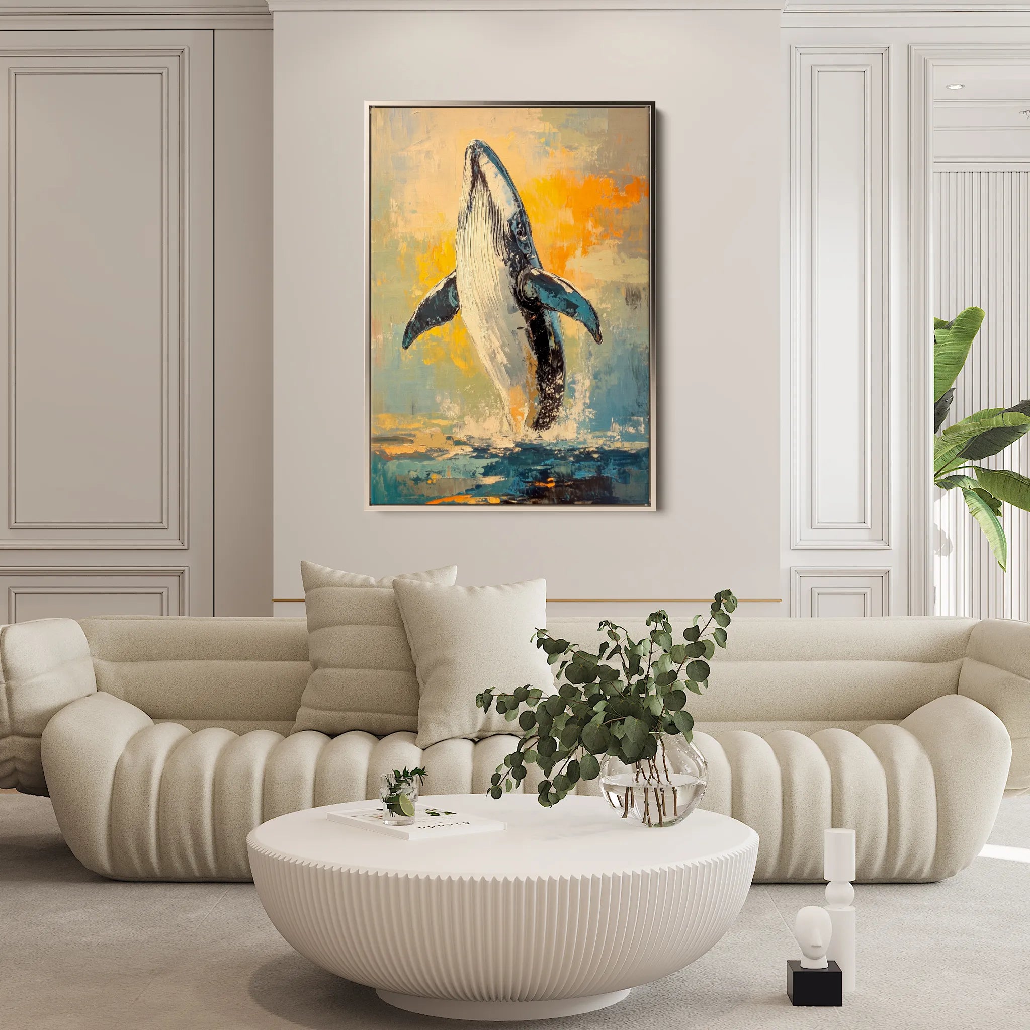 Animals 179 Canvas Art 18" x 24" / 45 x 60 cm / Black