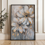 Floral 179 Canvas Art 18" x 24" / 45 x 60 cm / Black
