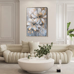 Floral 179 Canvas Art 18" x 24" / 45 x 60 cm / Black