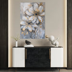 Floral 179 Canvas Art 18" x 24" / 45 x 60 cm / Black