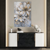 Floral 179 Canvas Art 18" x 24" / 45 x 60 cm / Black