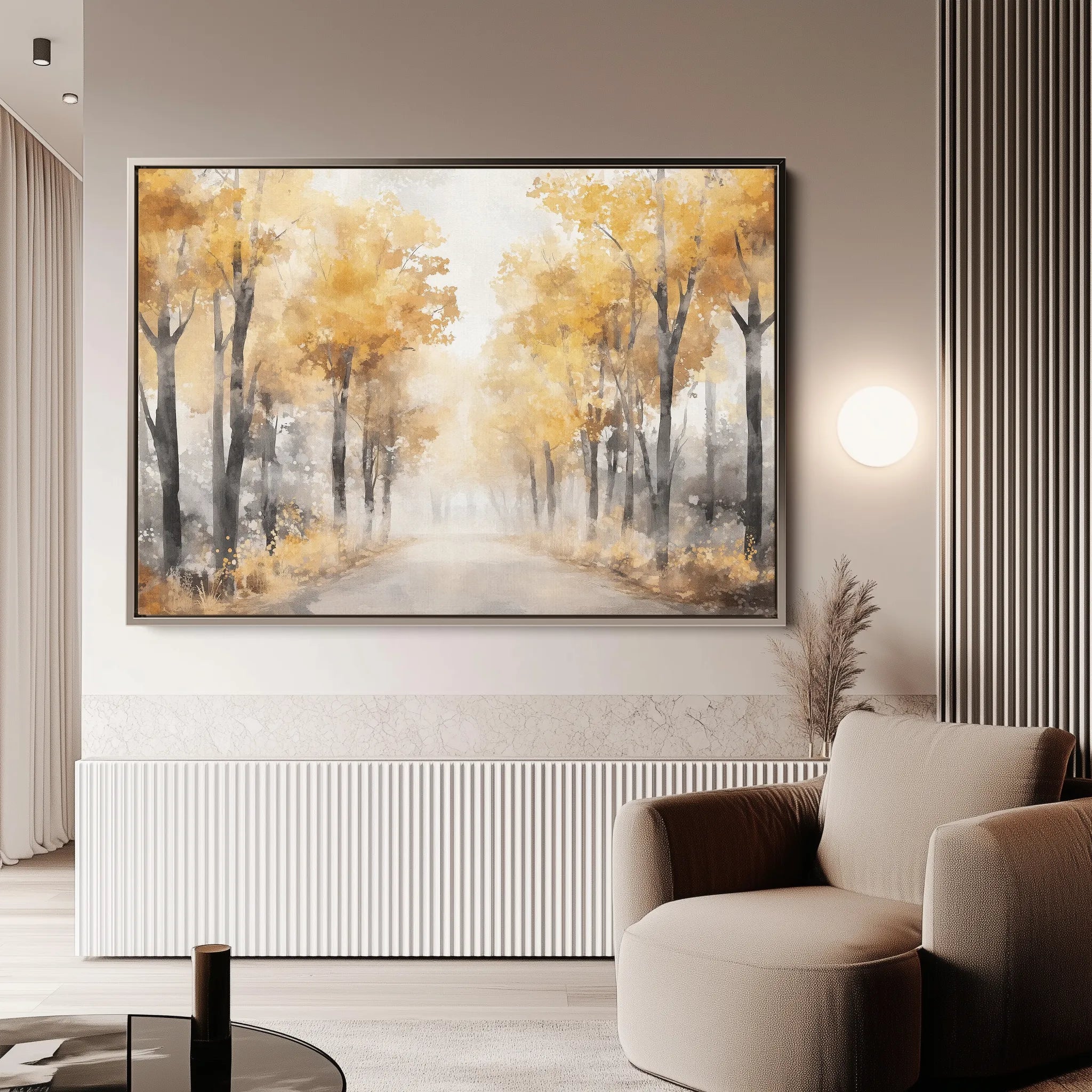 Landscape 179 Canvas Art 18" x 24" / 45 x 60 cm / Black