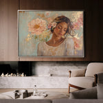 Portrait 179 Canvas Art 18" x 24" / 45 x 60 cm / Black