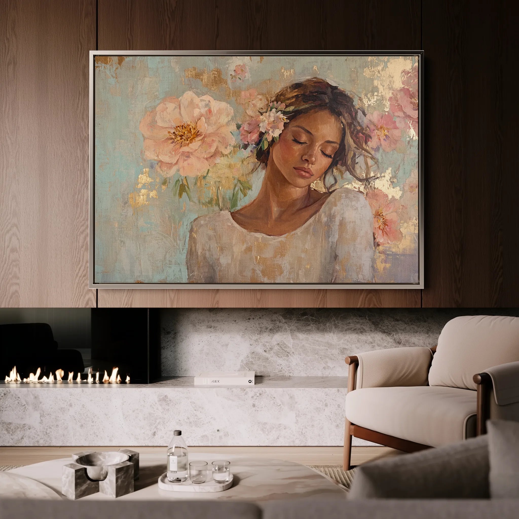 Portrait 179 Canvas Art 18" x 24" / 45 x 60 cm / Black