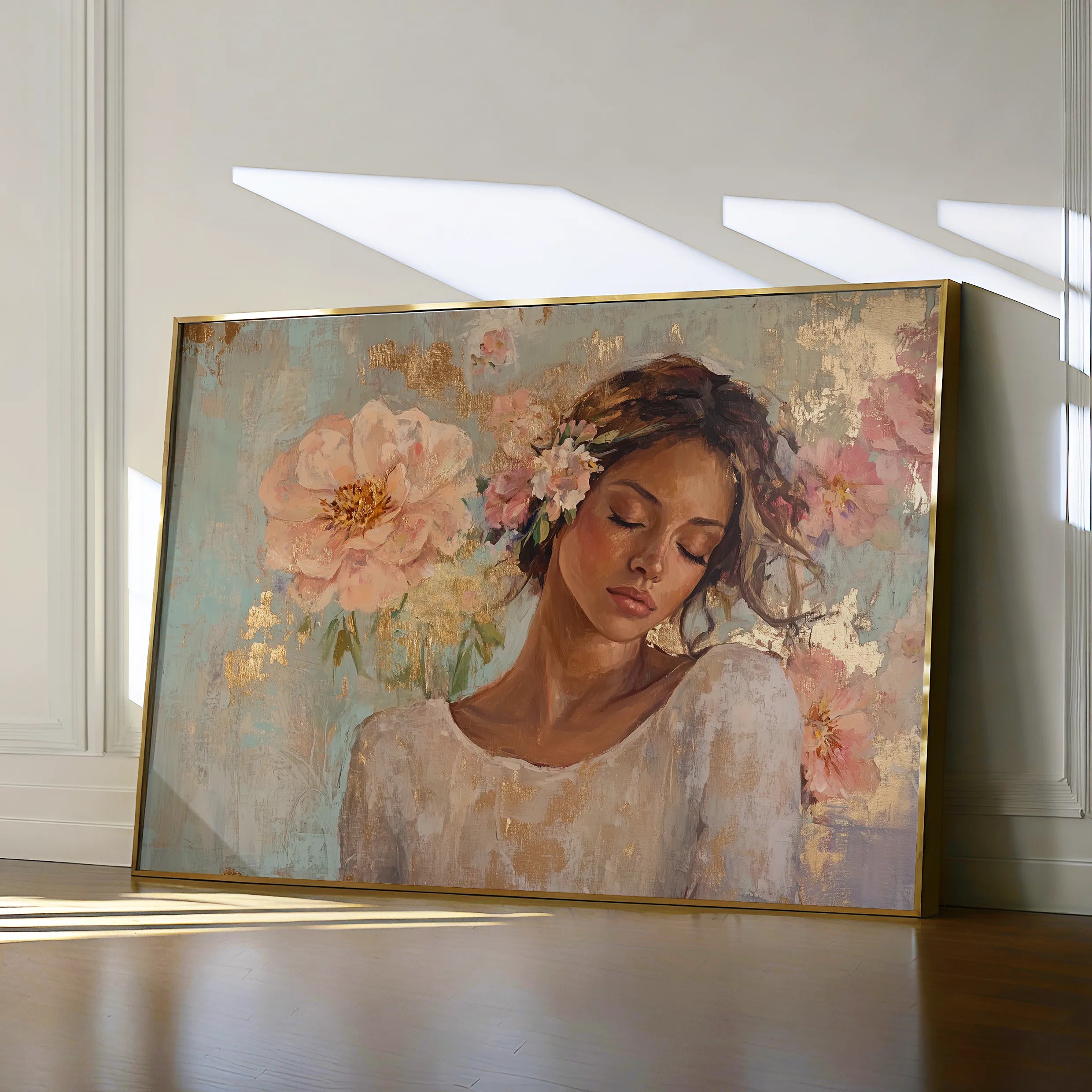 Portrait 179 Canvas Art 18" x 24" / 45 x 60 cm / Black