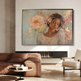 Portrait 179 Canvas Art 18" x 24" / 45 x 60 cm / Black