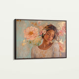 Portrait 179 Canvas Art 18" x 24" / 45 x 60 cm / Black