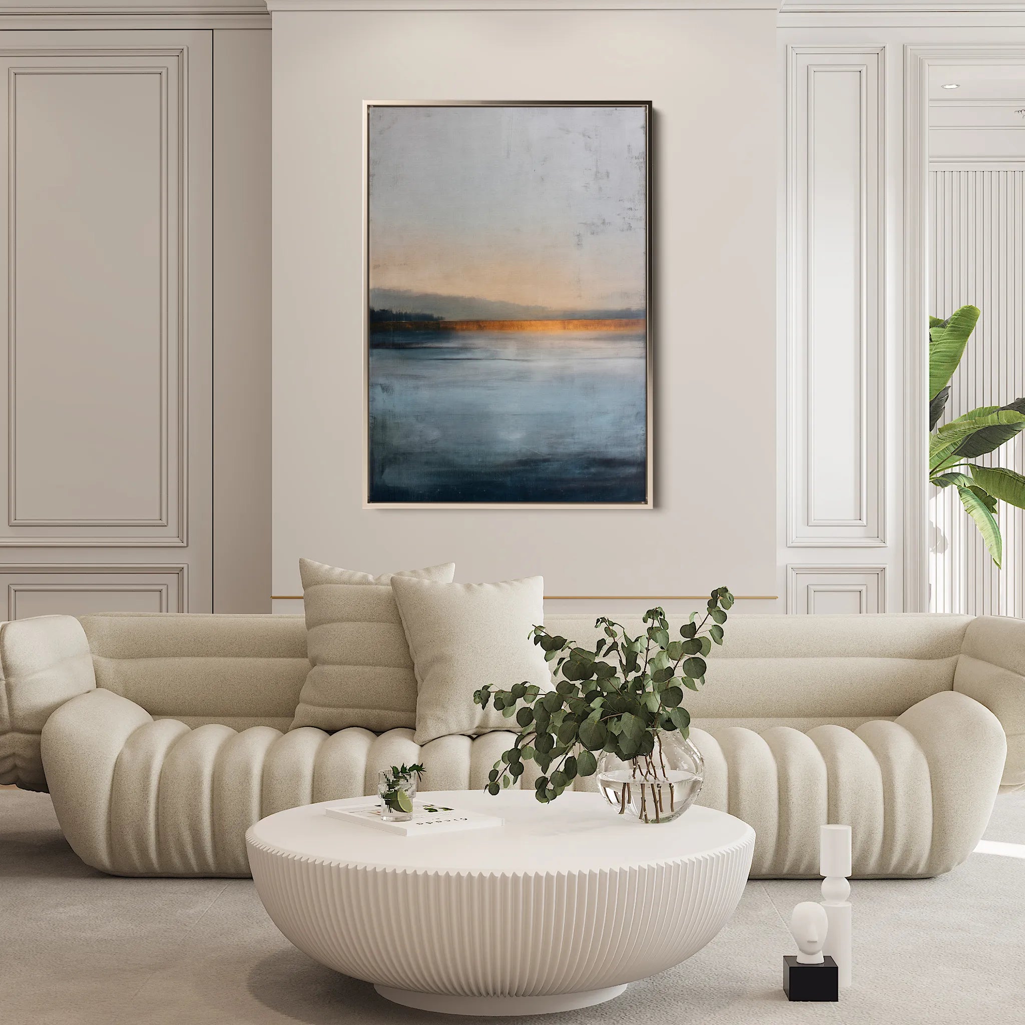 Abstract 1791 Canvas Art 18" x 24" / 45 x 60 cm / Black