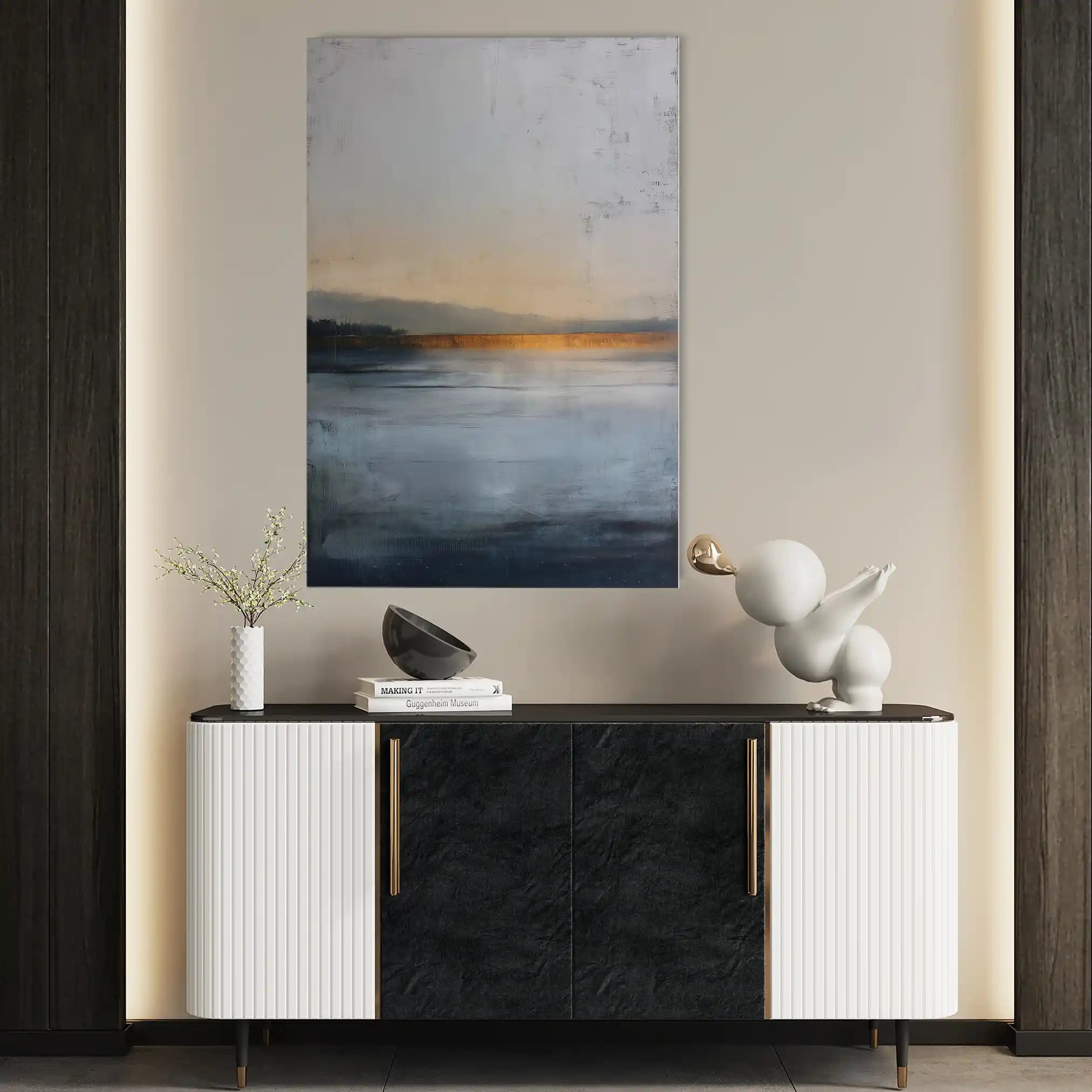 Abstract 1791 Canvas Art 18" x 24" / 45 x 60 cm / Black