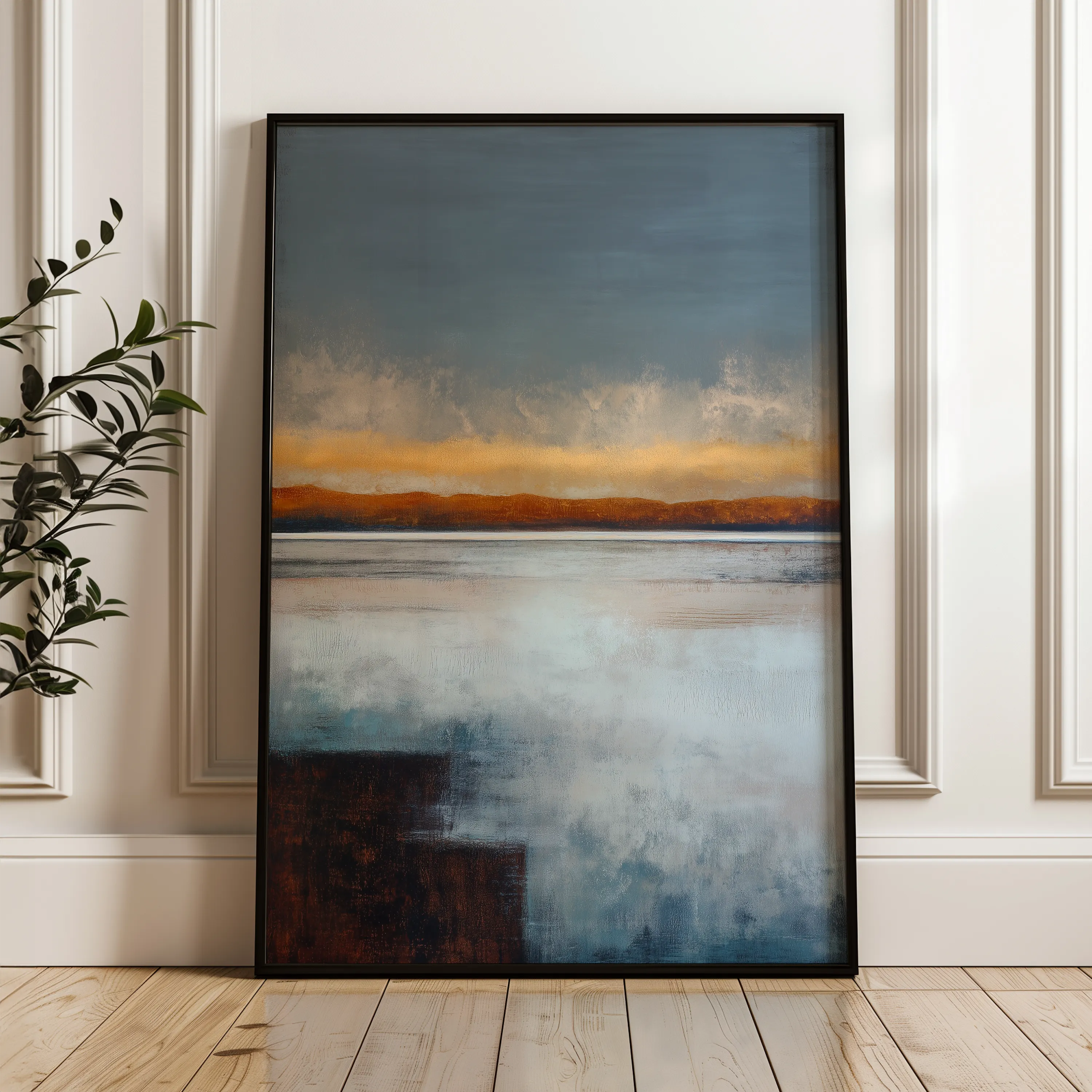 Abstract 1792 Canvas Art 18" x 24" / 45 x 60 cm / Black