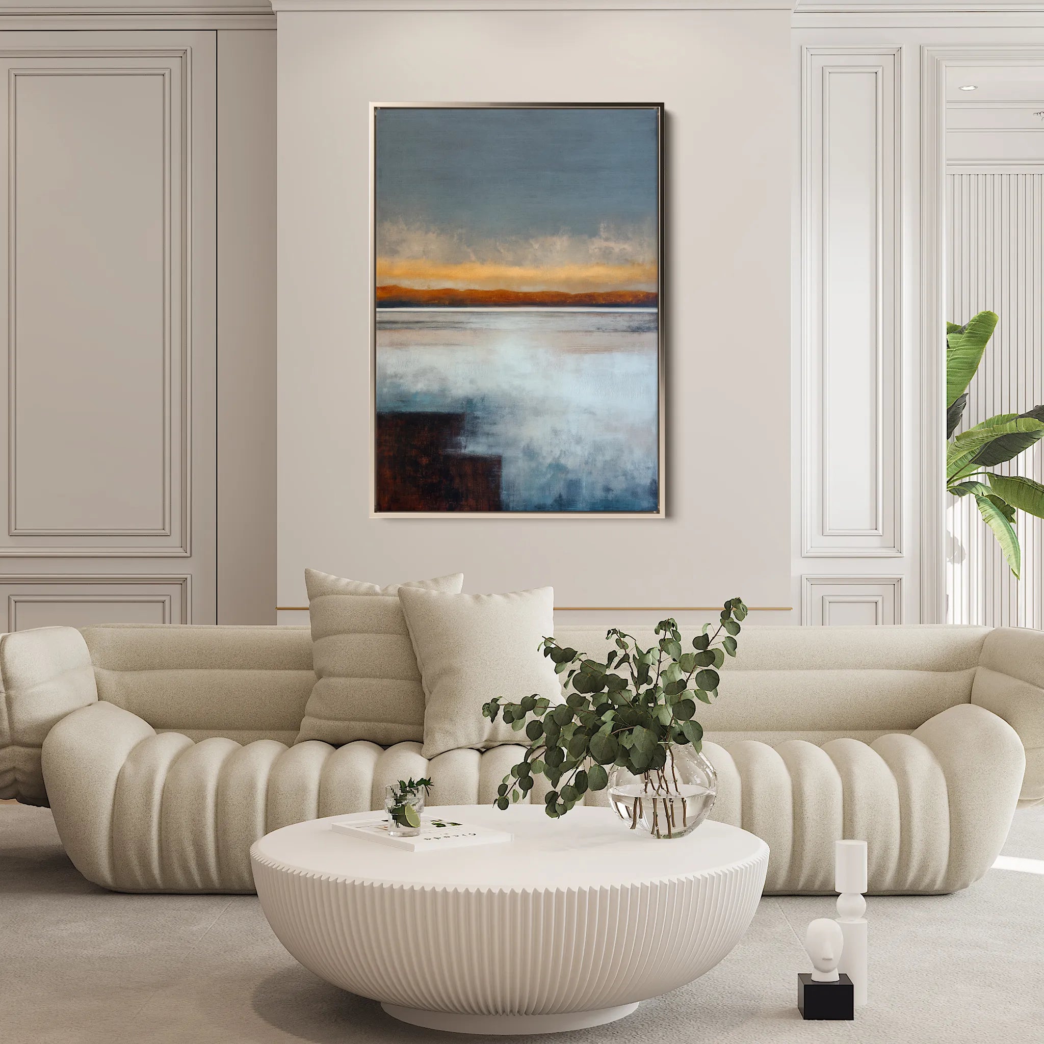 Abstract 1792 Canvas Art 18" x 24" / 45 x 60 cm / Black