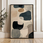 Abstract 1794 Canvas Art 18" x 24" / 45 x 60 cm / Black