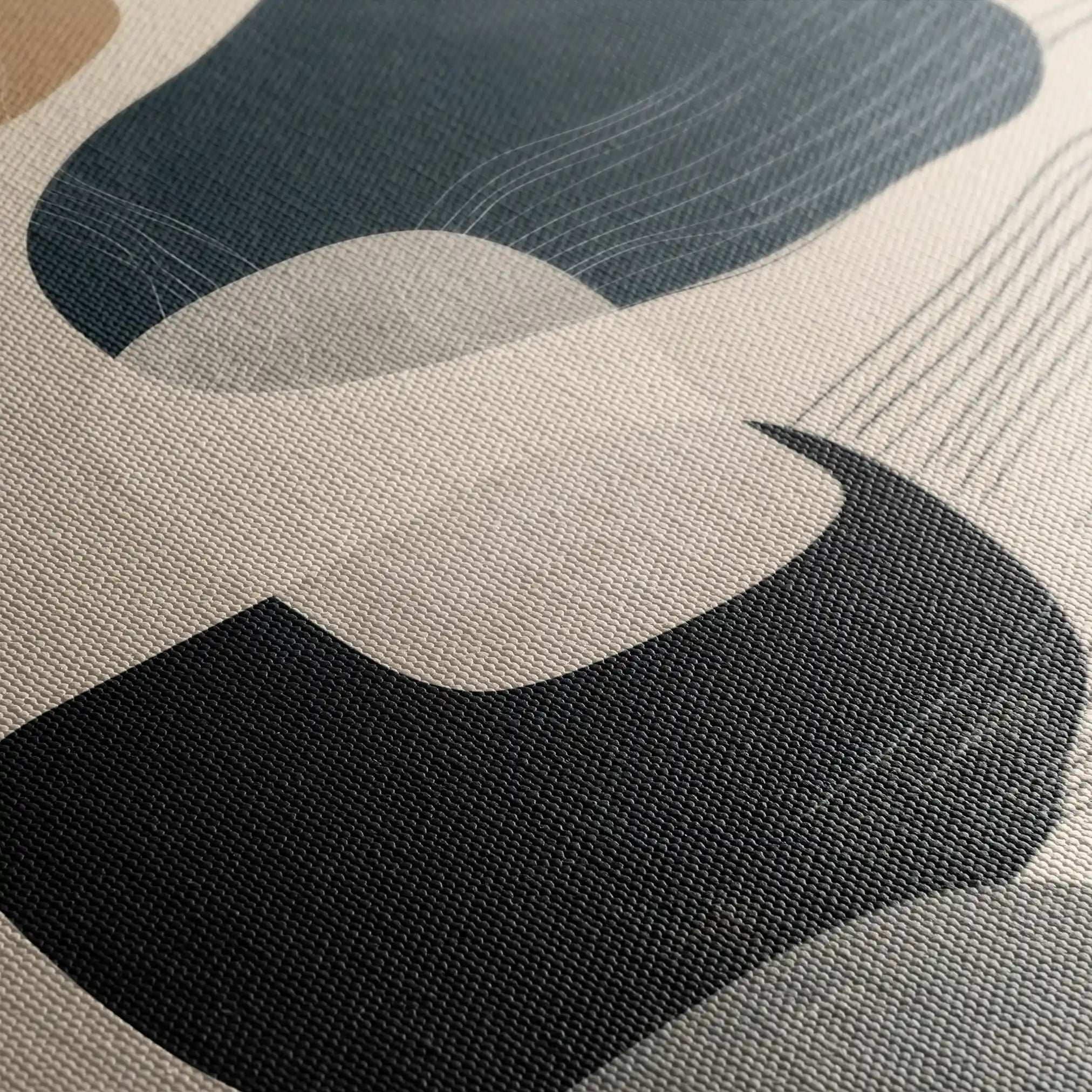 Abstract 1794 Canvas Art 18" x 24" / 45 x 60 cm / Black