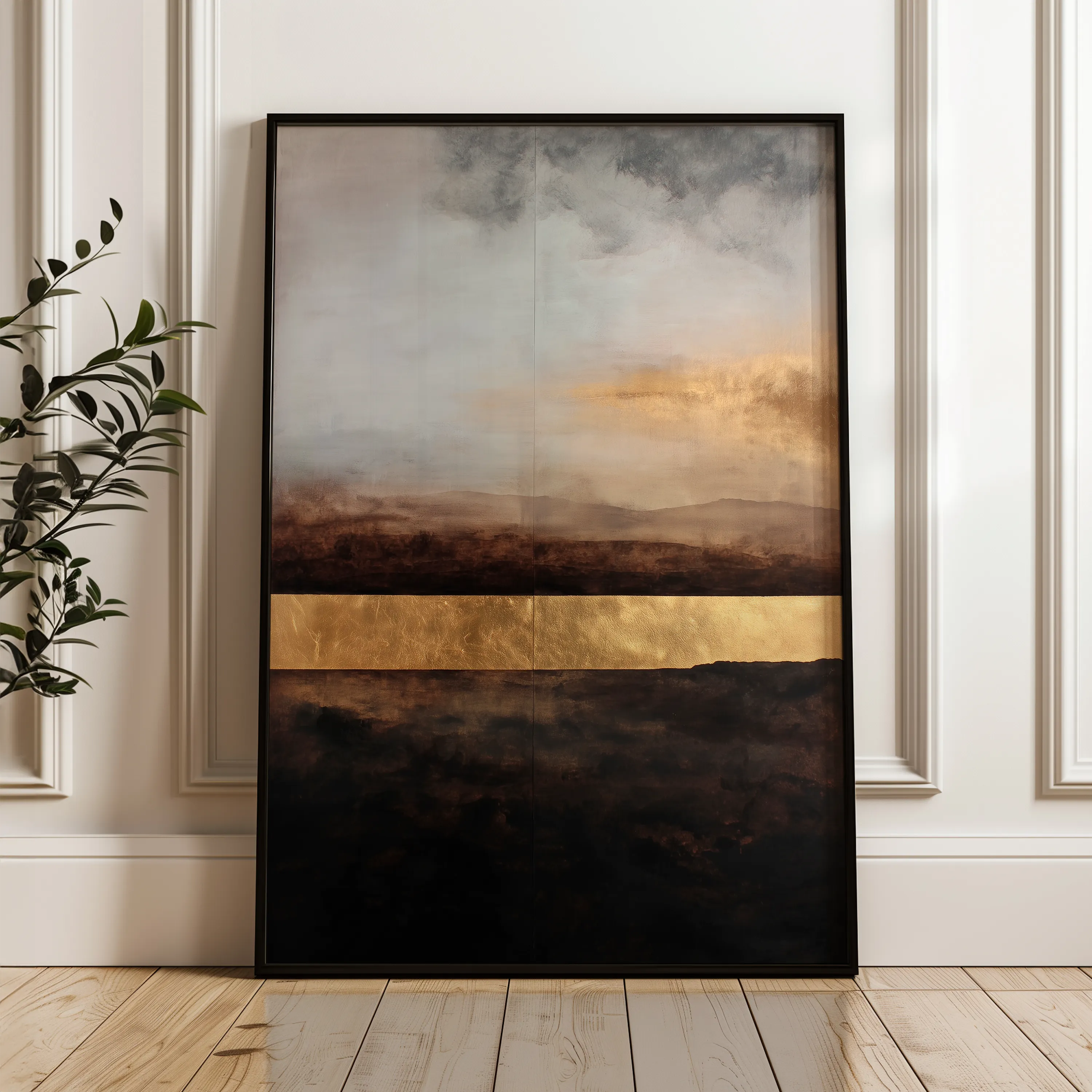 Abstract 1795 Canvas Art 18" x 24" / 45 x 60 cm / Black