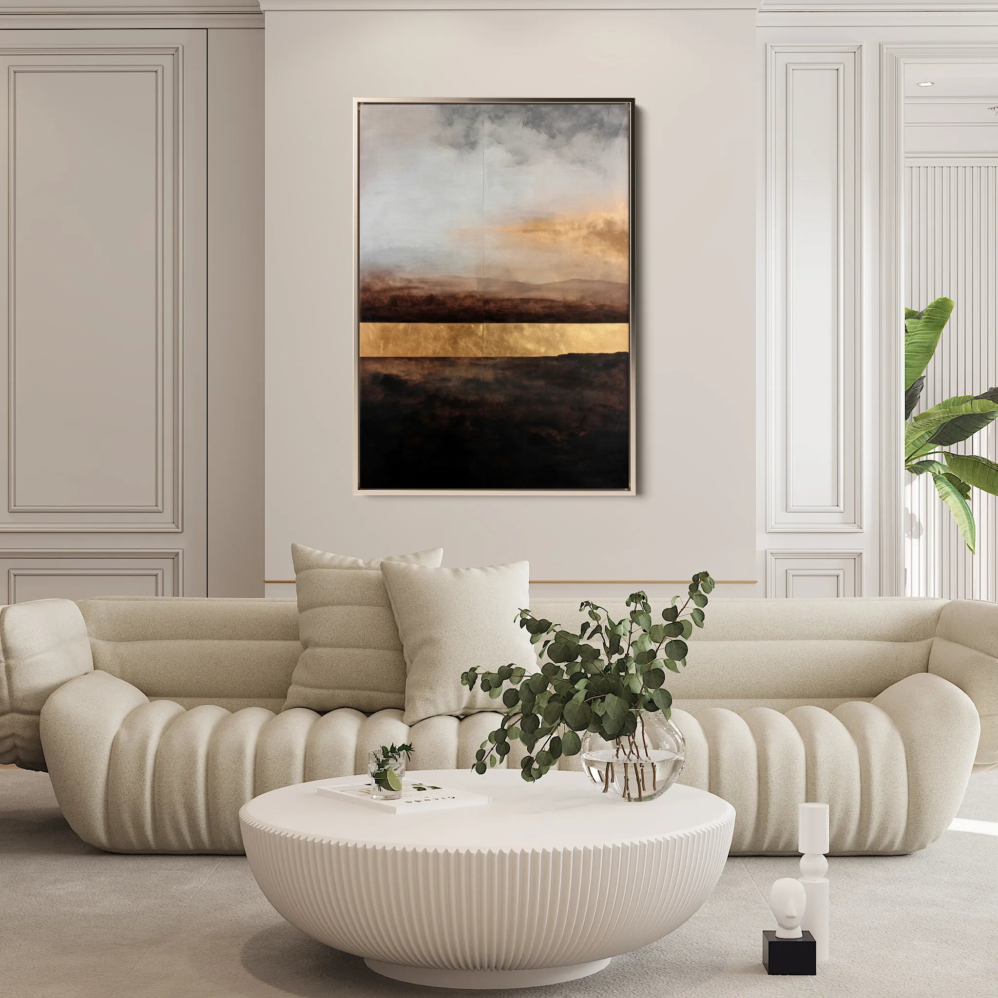 Abstract 1795 Canvas Art 18" x 24" / 45 x 60 cm / Black