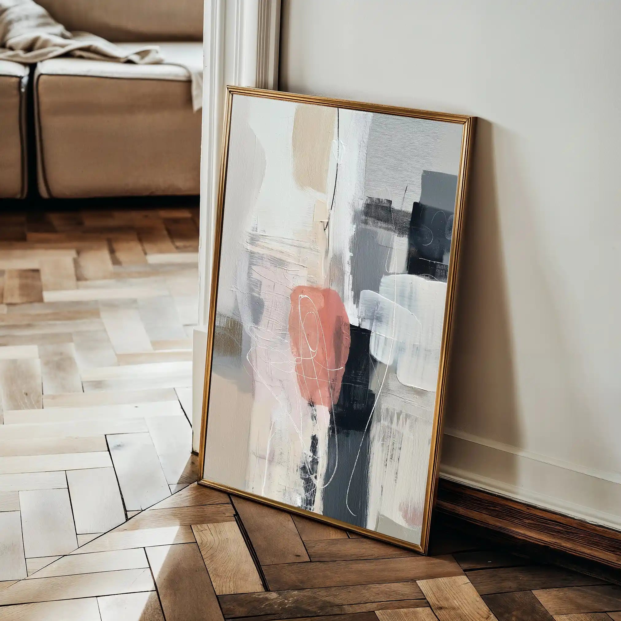 Abstract 1796 Canvas Art 18" x 24" / 45 x 60 cm / Black