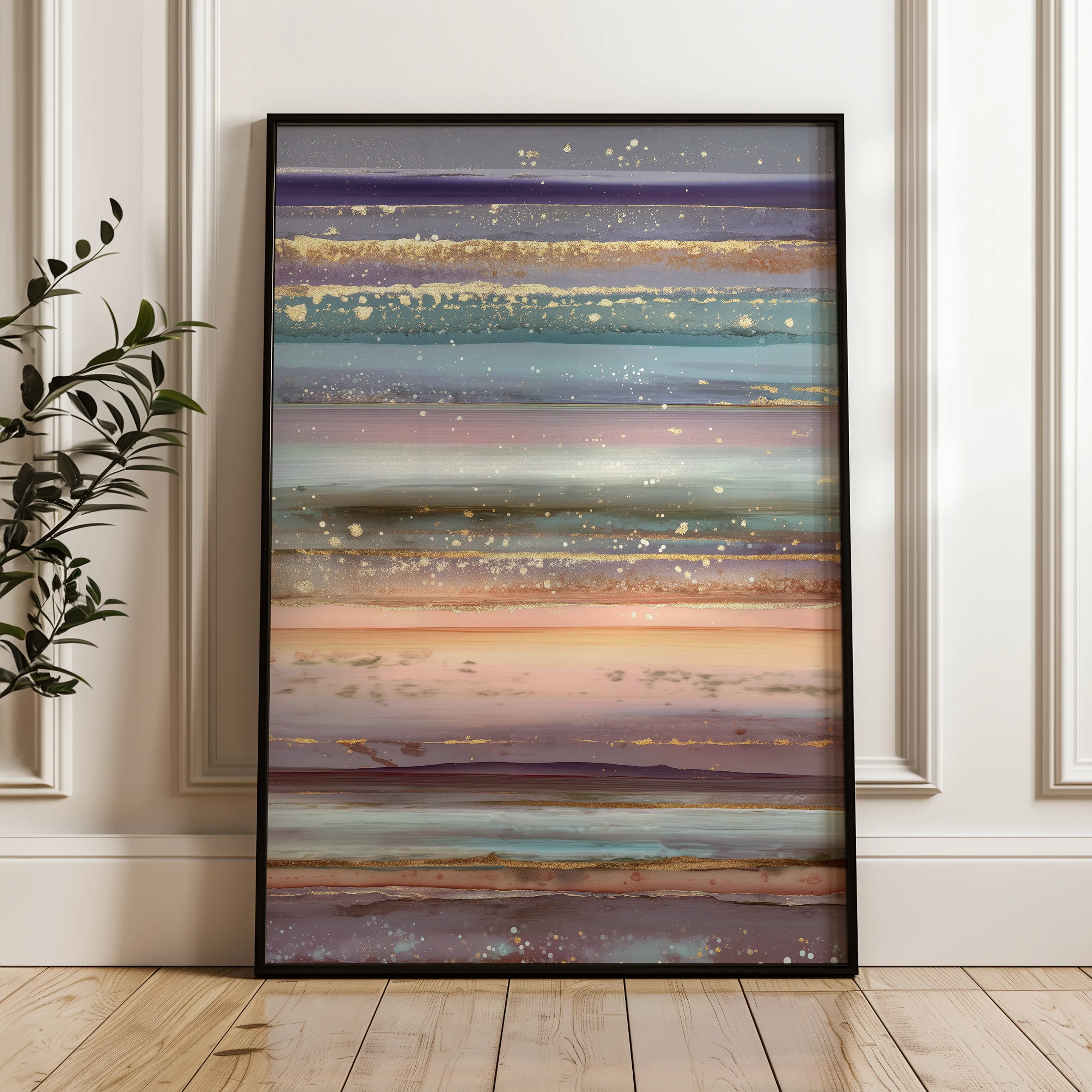 Abstract 1798 Canvas Art 18" x 24" / 45 x 60 cm / Black