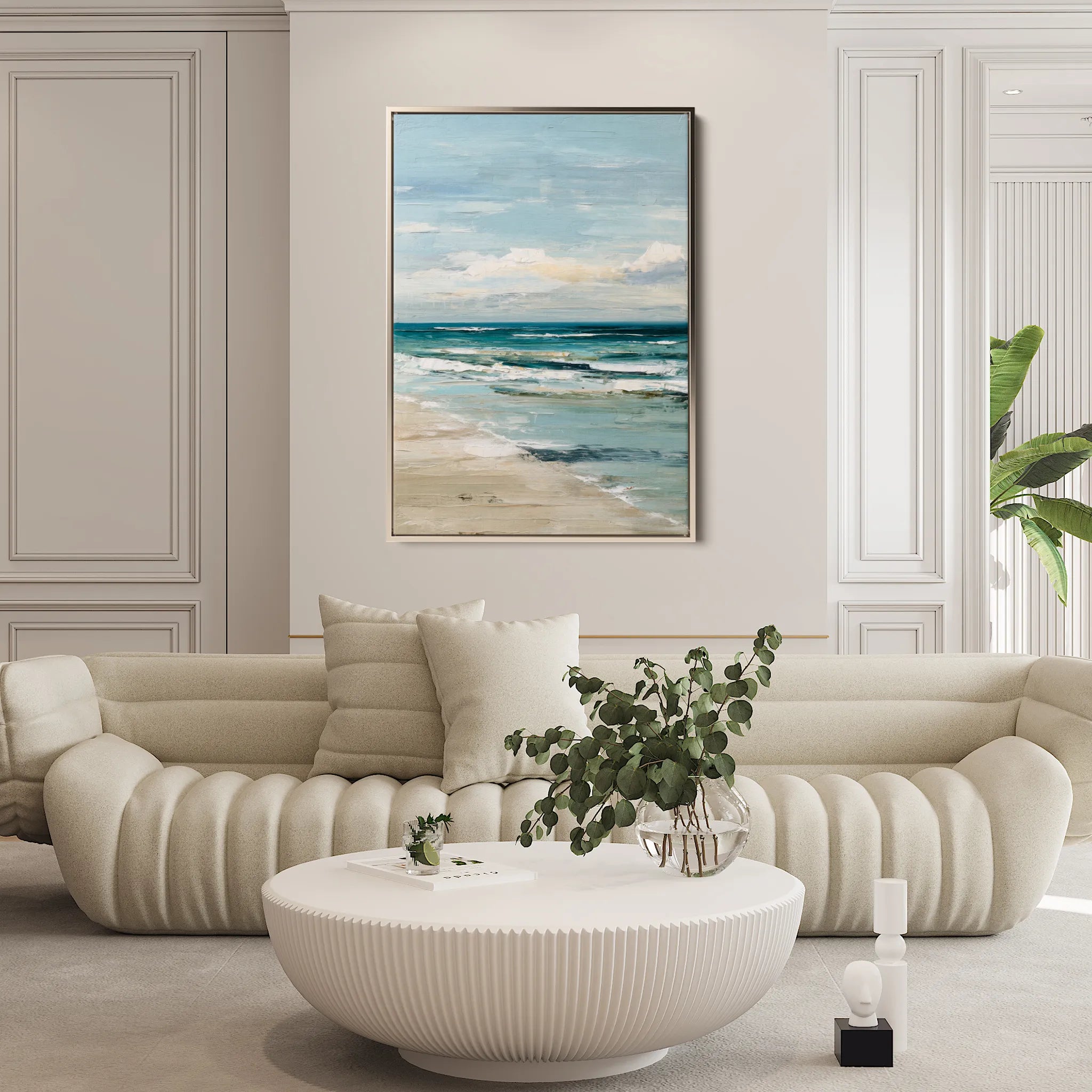Abstract 1799 Canvas Art 18" x 24" / 45 x 60 cm / Black
