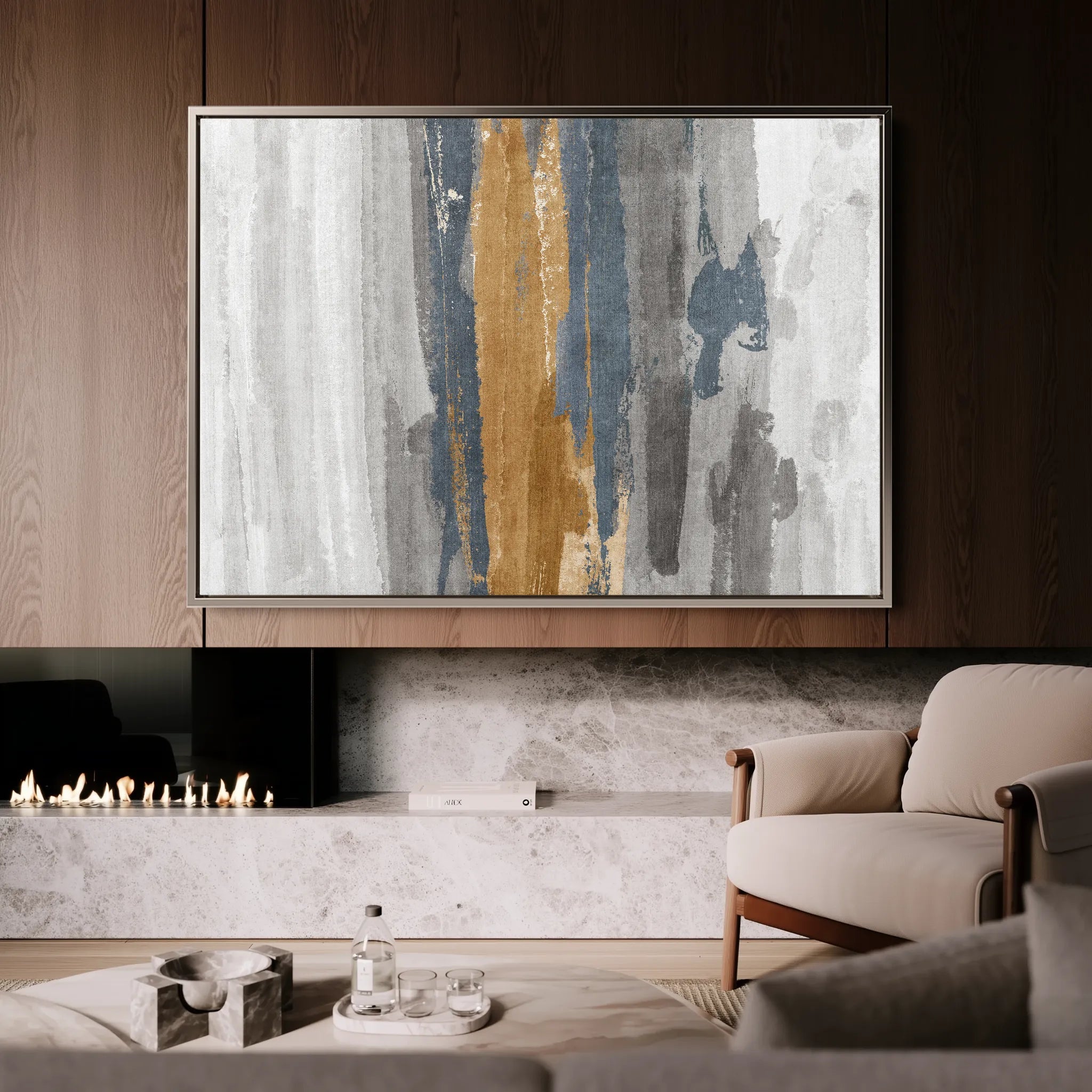 Abstract 180 Canvas Art 18" x 24" / 45 x 60 cm / Black