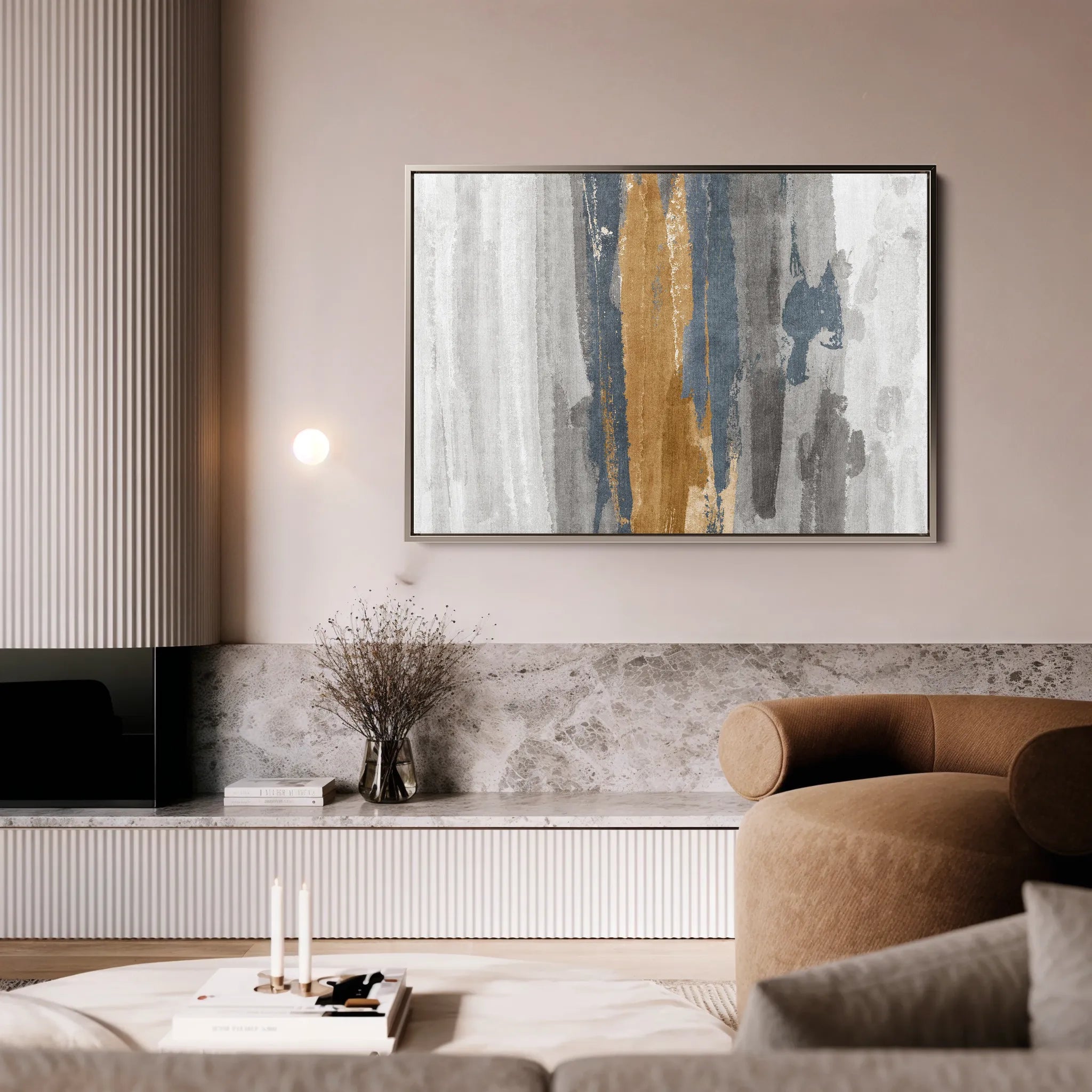 Abstract 180 Canvas Art 18" x 24" / 45 x 60 cm / Black