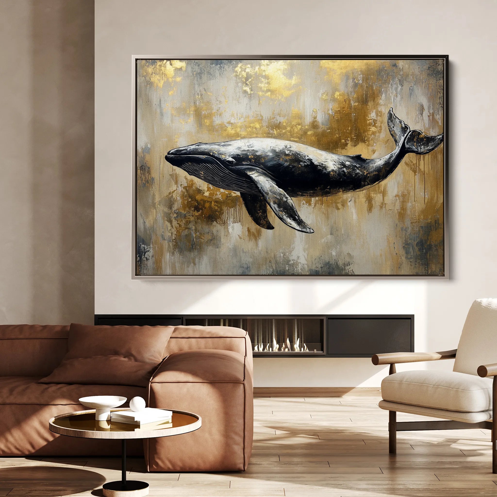 Animals 180 Canvas Art 18" x 24" / 45 x 60 cm / Black