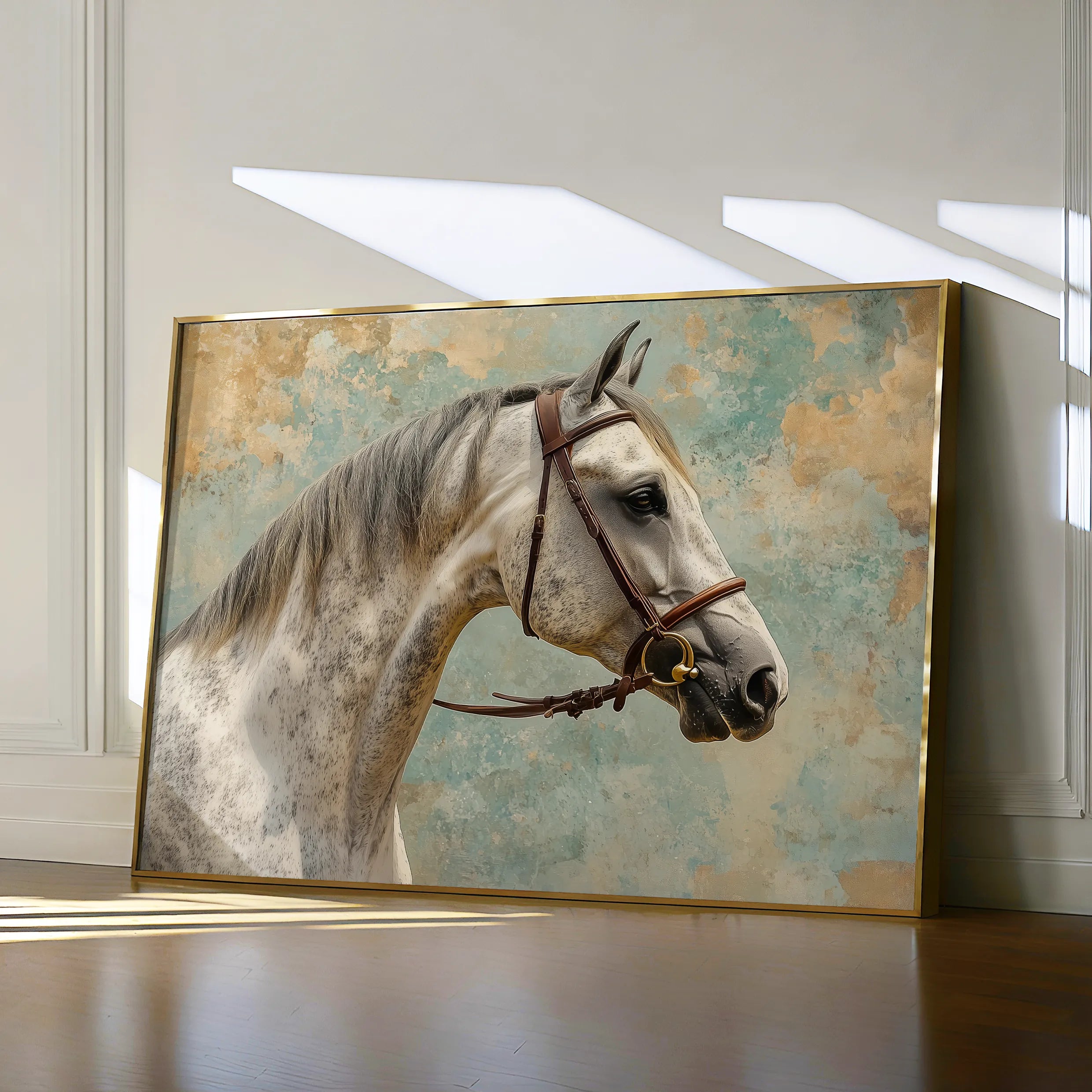 Horses 180 Canvas Art 18" x 24" / 45 x 60 cm / Black