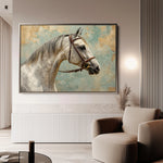 Horses 180 Canvas Art 18" x 24" / 45 x 60 cm / Black