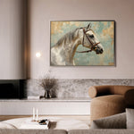 Horses 180 Canvas Art 18" x 24" / 45 x 60 cm / Black