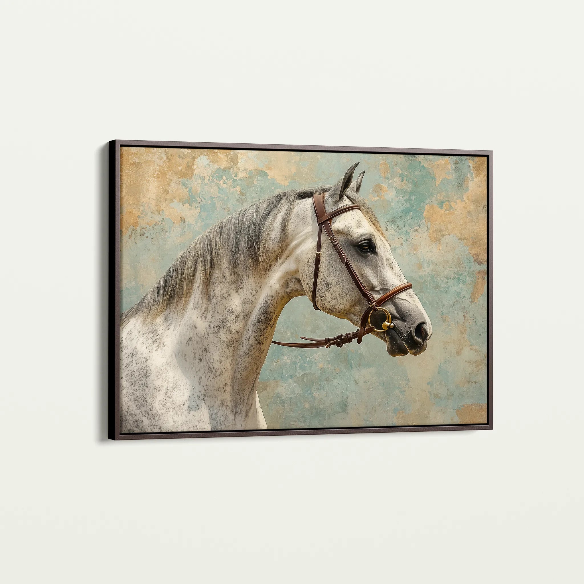 Horses 180 Canvas Art 18" x 24" / 45 x 60 cm / Black