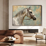 Horses 180 Canvas Art 60 x 40 cm / Black