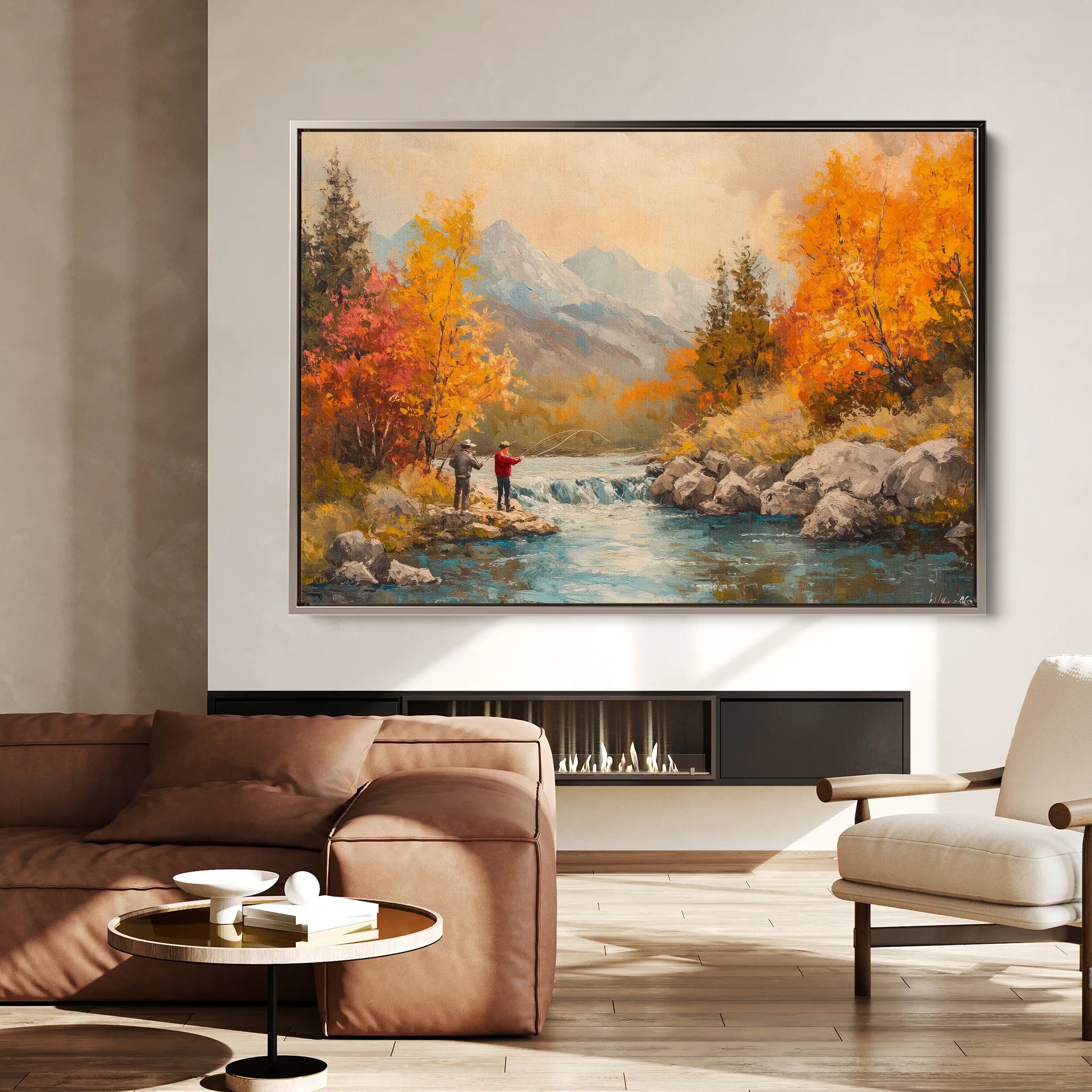 Landscape 180 Canvas Art 18" x 24" / 45 x 60 cm / Black