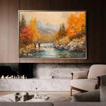 Landscape 180 Canvas Art 60 x 40 cm / Black