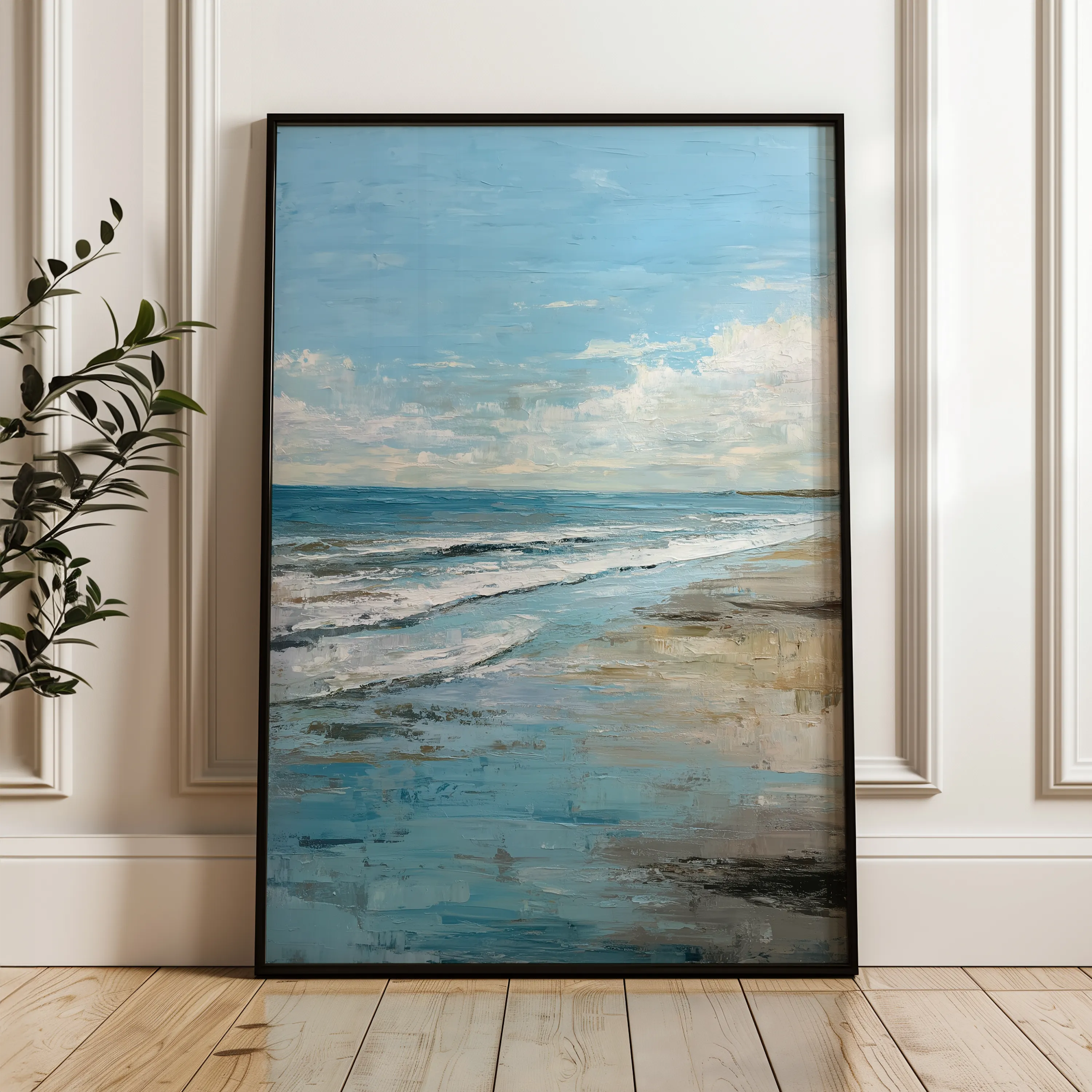Abstract 1800 Canvas Art 18" x 24" / 45 x 60 cm / Black