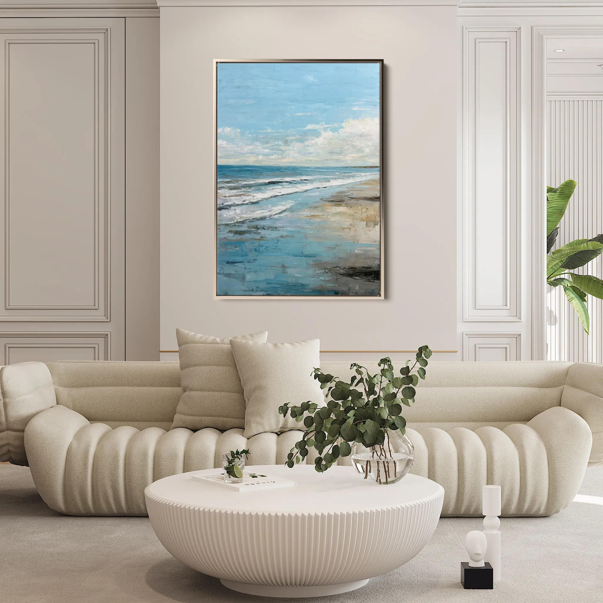 Abstract 1800 Canvas Art 18" x 24" / 45 x 60 cm / Black