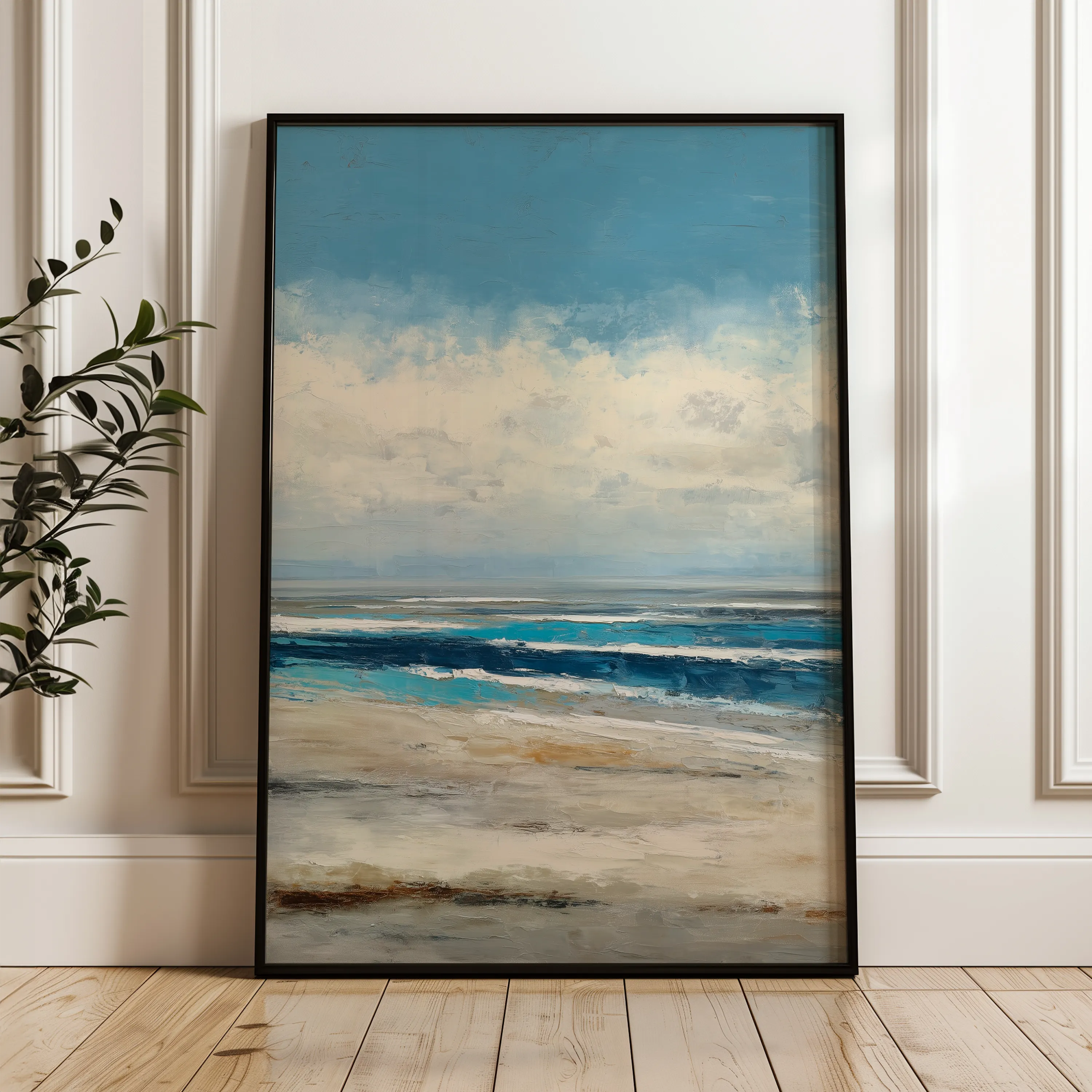 Abstract 1801 Canvas Art 18" x 24" / 45 x 60 cm / Black
