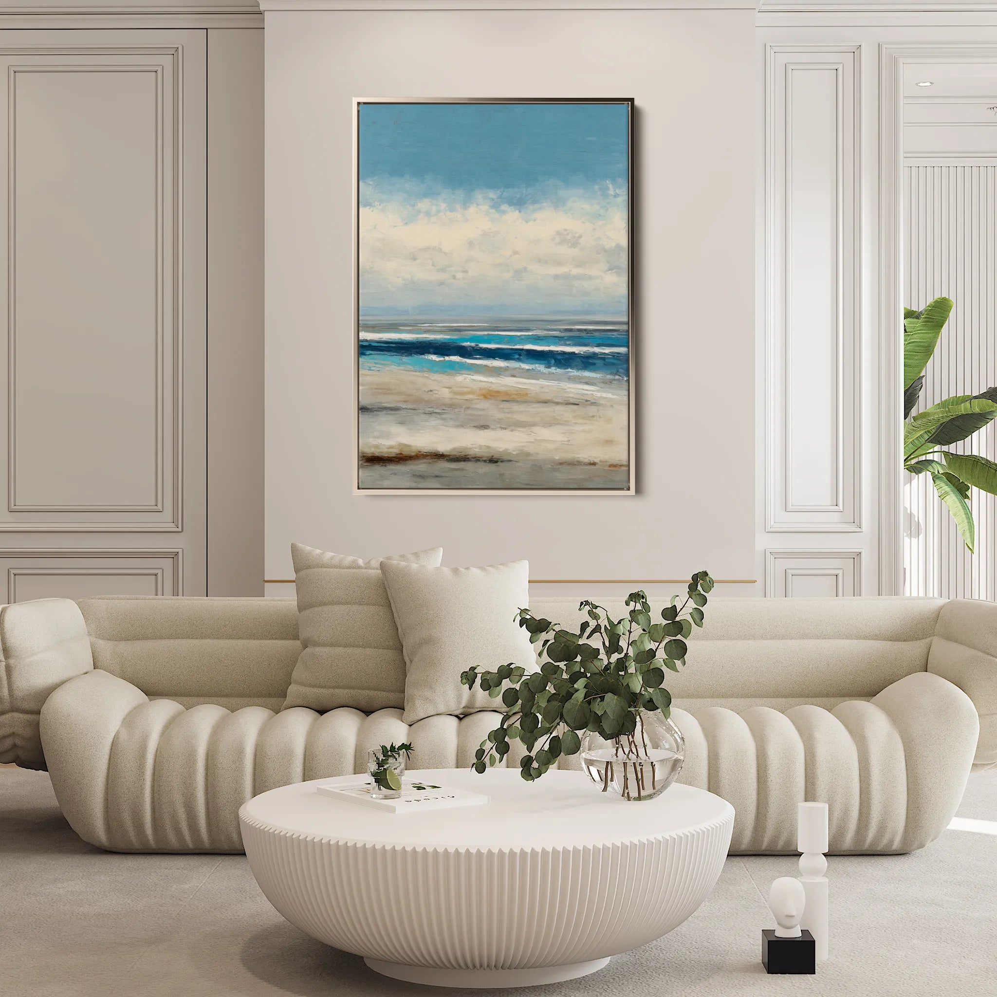Abstract 1801 Canvas Art 18" x 24" / 45 x 60 cm / Black