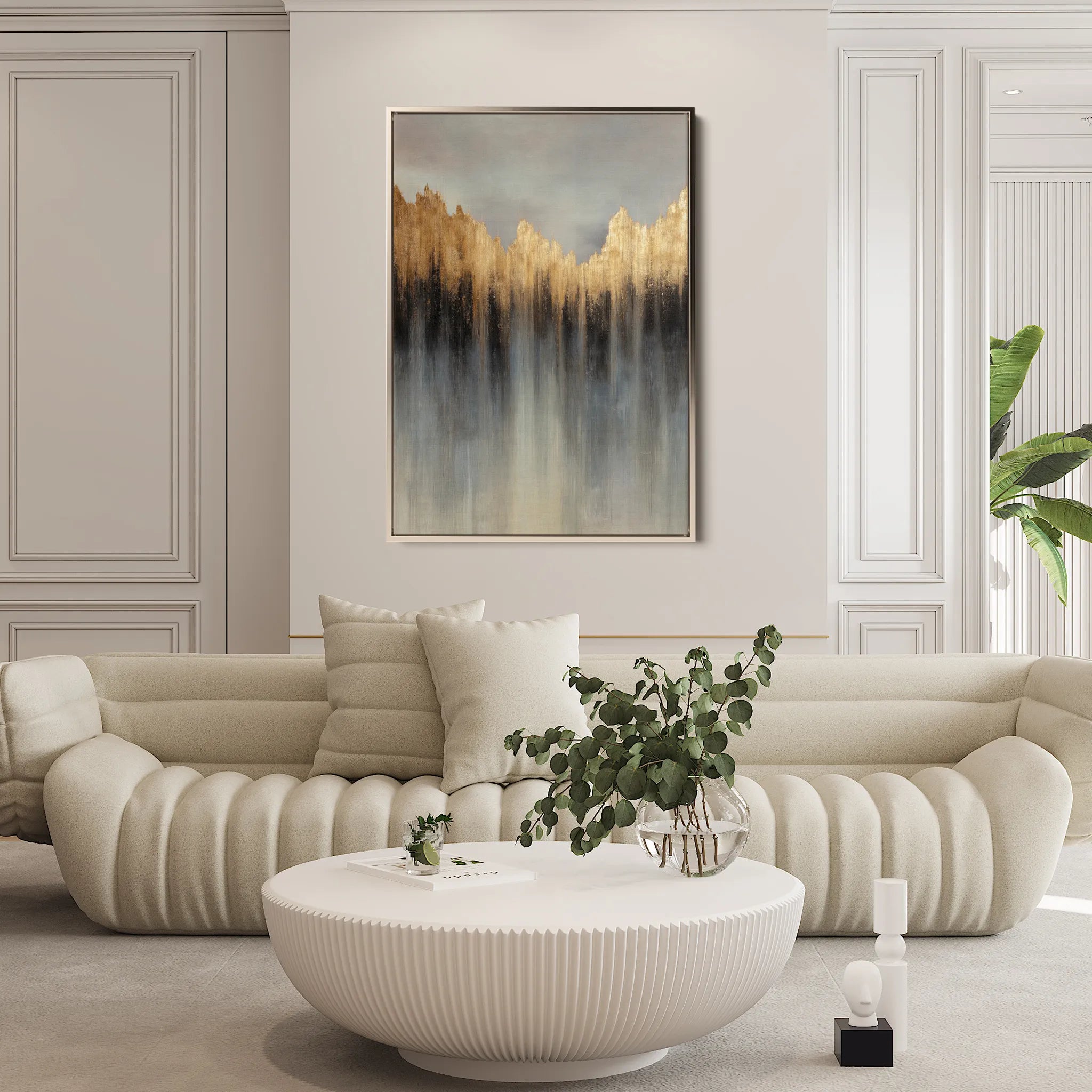 Abstract 1802 Canvas Art 18" x 24" / 45 x 60 cm / Black