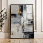 Abstract 1803 Canvas Art 18" x 24" / 45 x 60 cm / Black