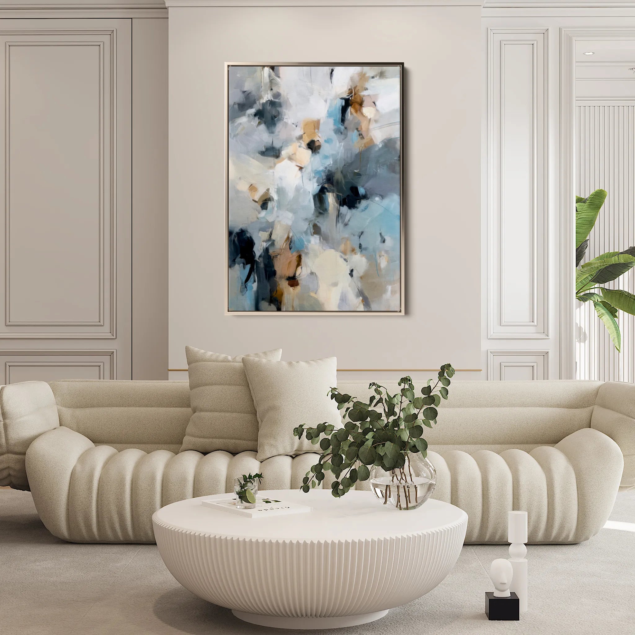 Abstract 1804 Canvas Art 18" x 24" / 45 x 60 cm / Black