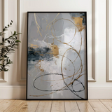 Abstract 1807 Canvas Art 18" x 24" / 45 x 60 cm / Black