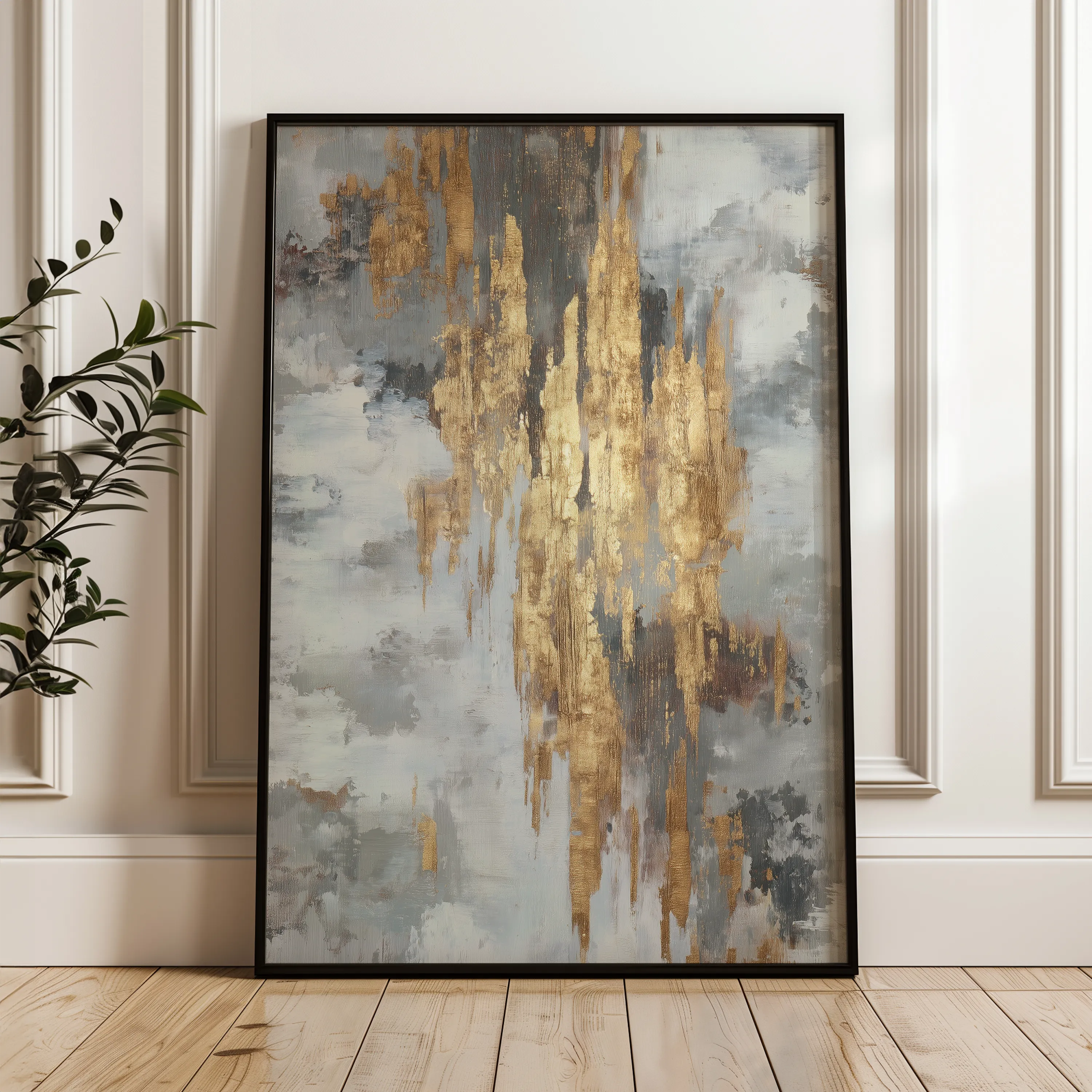 Abstract 1809 Canvas Art 18" x 24" / 45 x 60 cm / Black