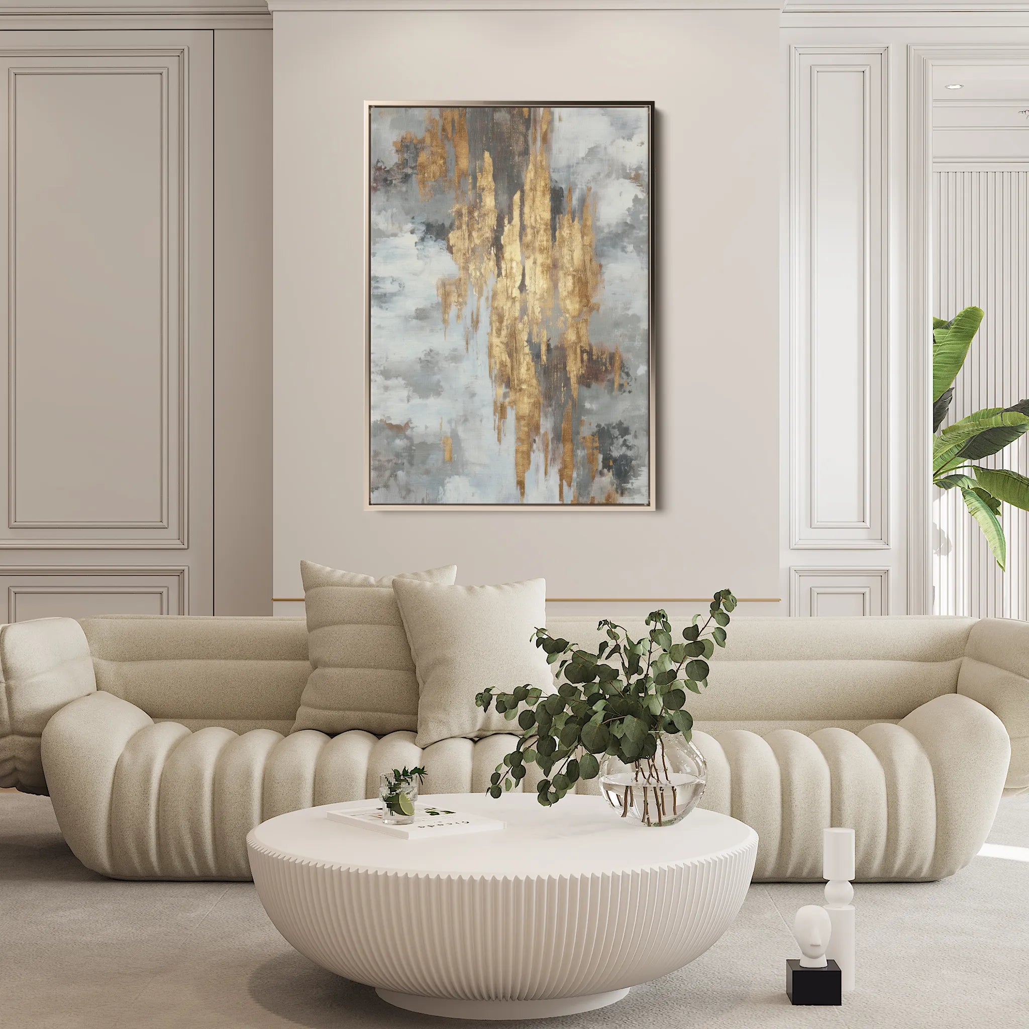 Abstract 1809 Canvas Art 18" x 24" / 45 x 60 cm / Black