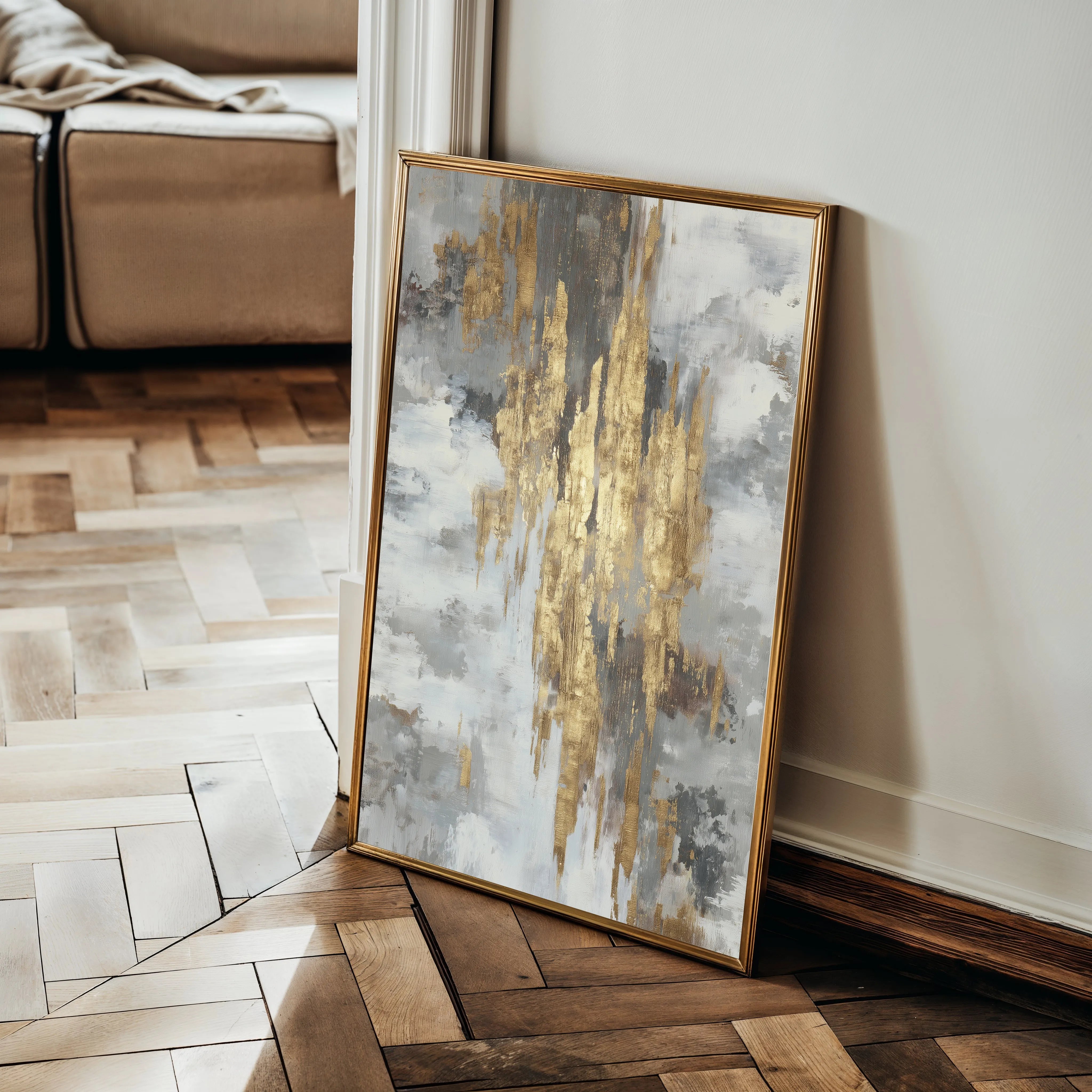 Abstract 1809 Canvas Art 18" x 24" / 45 x 60 cm / Black