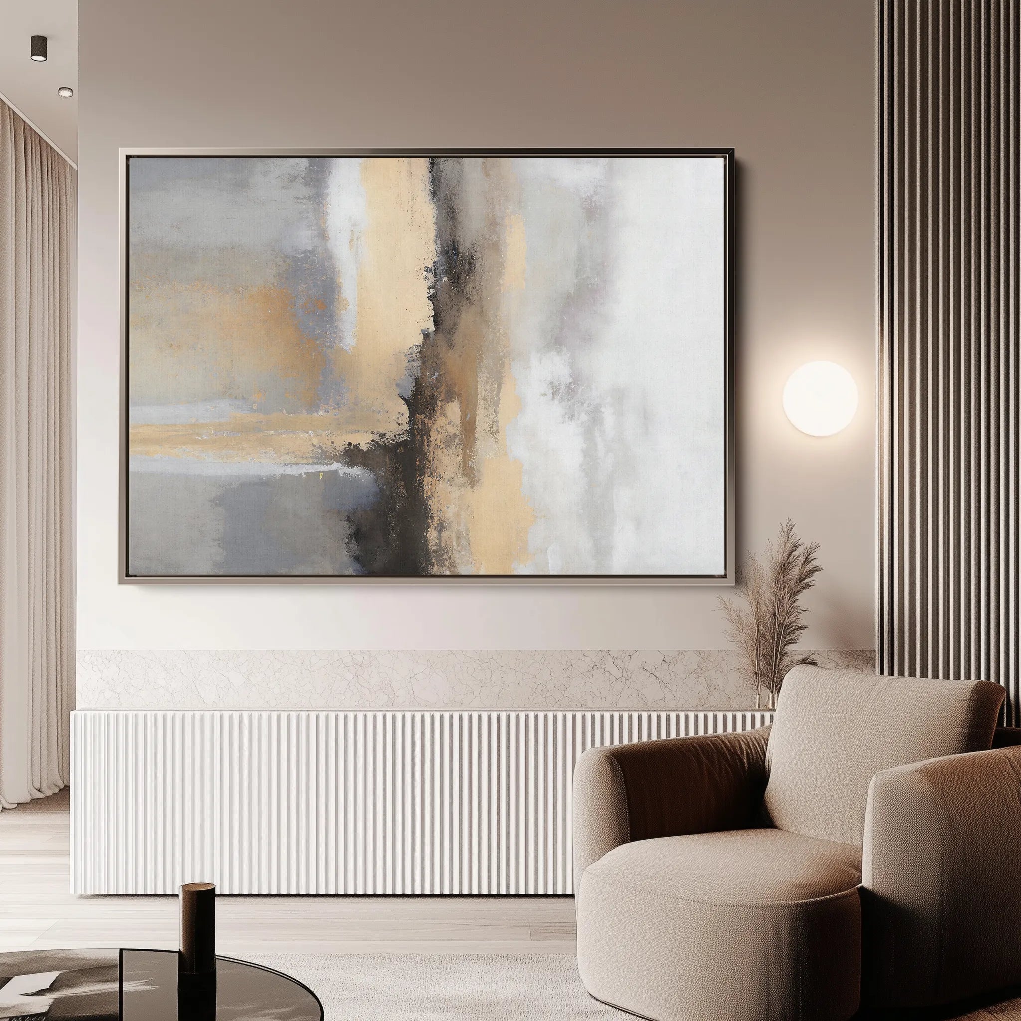 Abstract 181 Canvas Art 18" x 24" / 45 x 60 cm / Black