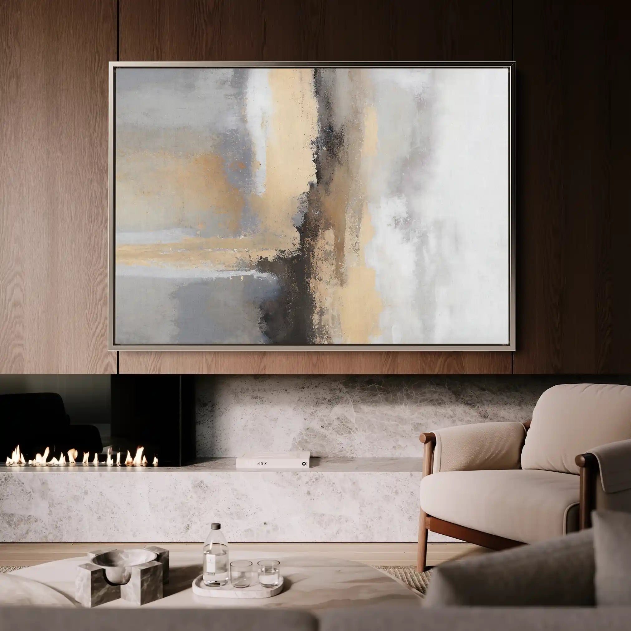 Abstract 181 Canvas Art 18" x 24" / 45 x 60 cm / Black