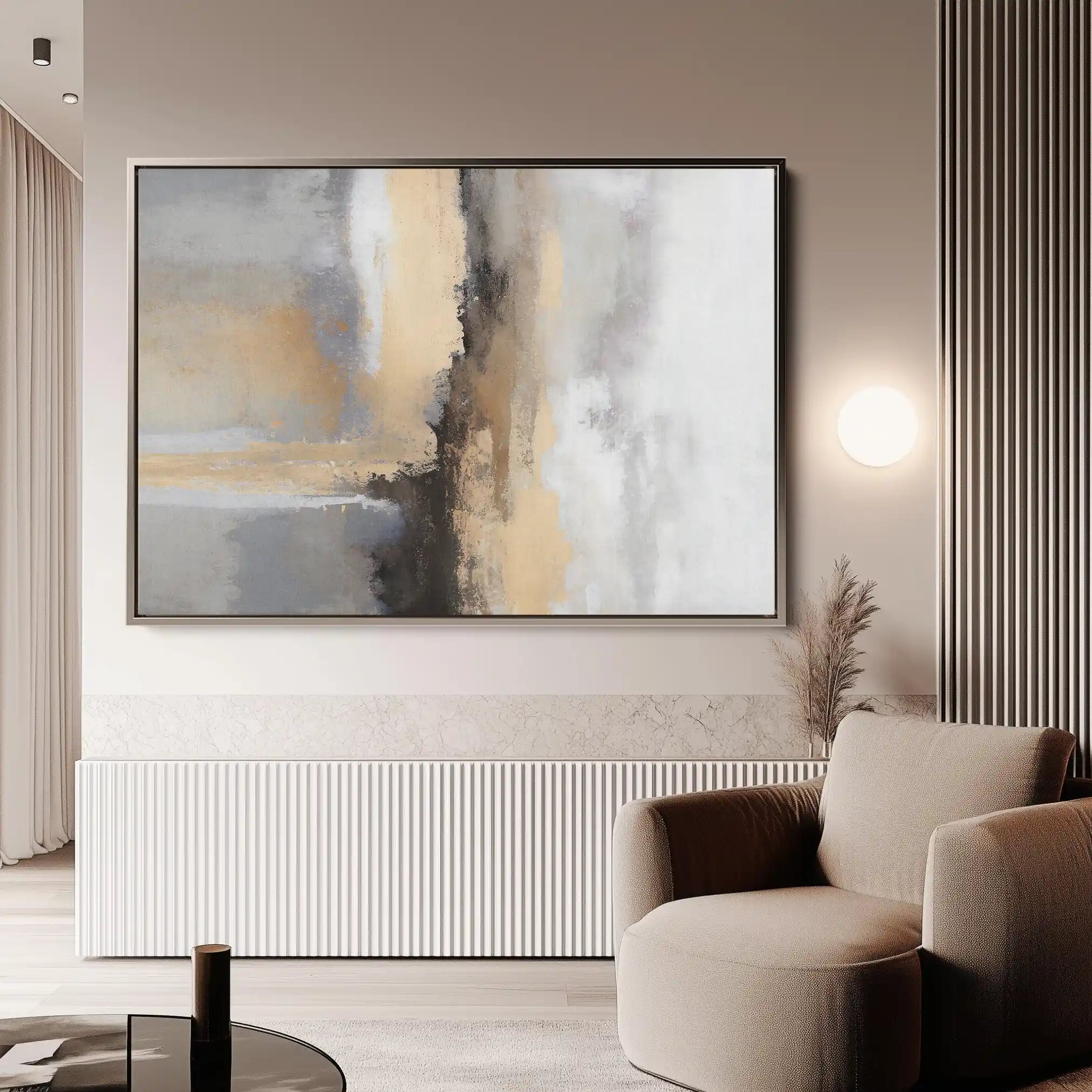Abstract 181 Canvas Art 18" x 24" / 45 x 60 cm / Black